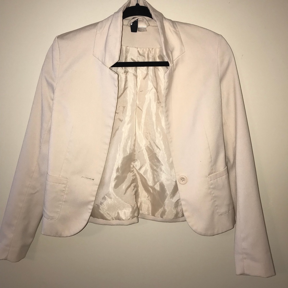 Pale pink - tan suit jacket/ blazer